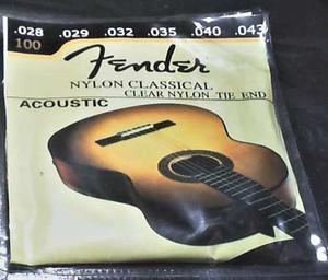 Fender Nylon Classical Cuerdas Para Guitarra Acústica!!!