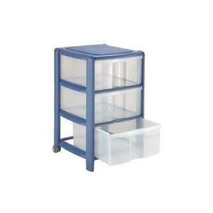 Gavetero Caja Organizador Manaplas Azul Marino Y Caoba