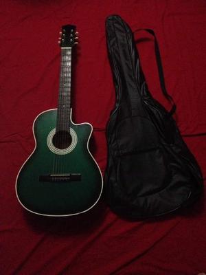 Guitarra Acustica (con Forro, Capotraste Y 2 Pajuelas) Usada