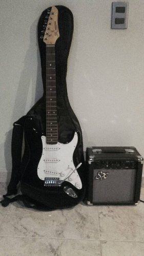 Guitarra Electrica Con Su Amplificador