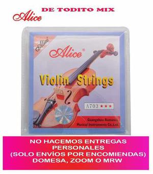 Juego Cuerdas Violin Alice A703 Para  Y 4/4