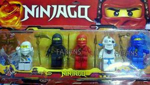 Juguetes Ninjago Set 5 Muñecos Figuras + Accesorios Niño