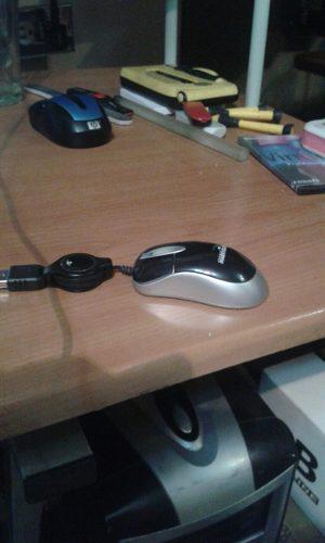 Mouse Mini Usb Con Cable Retractil Markvision
