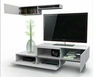 Mueble Modular Para Tv, Con Modulo Aereo. Minimalista