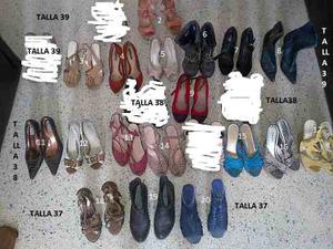 Tacones Sandalias Altas Usados En Buen Estado