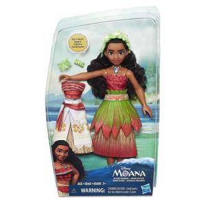 Muñeca De Moana Mas Vestido Moda Isleña Disney 30 Cm