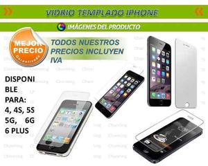 Protector Vidrio Templado Iphone 4, 4s, 5s, 5g, 6, 6 Plus