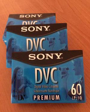 3 Cintas De Video Sony Dvc 60 Lp:90 Premium Nuevas.
