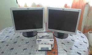 Combos Monitores Hp 17 Y Swicher
