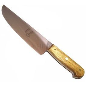 Cuchillo Carnicero Profesional 12 Pulg Mango Blanco Y Madera