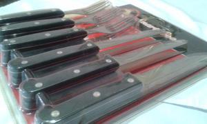 Cuchillo Parrillero(12) 6 Tenedores, 6 Cuchillos Euro Chef