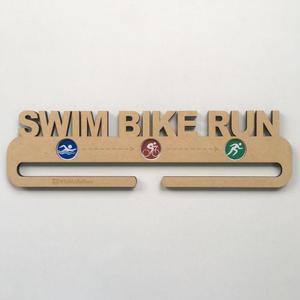 Mini Medallero O Porta Medallas Swim Bike Run Triatlon