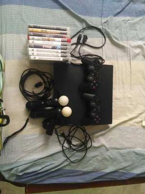 Play Station 3 Con Controles Y Juegos