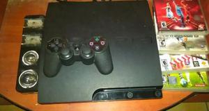 Playstation 3 + 4 Juegos + 1 Controles