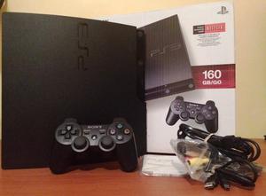 Playstation 3 Slim 160 Gb 1 Juego Caja 100% Garantizado!