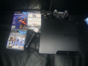 Playstation 3 (ps3) De 320 Gb + Move + 5 Juegos