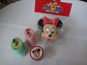 Combo Llavero Mini Disney Y 3 Sellos Mini Disney Para Niñas