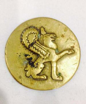 Medalla Antigua De Bronce Dragón De Gales