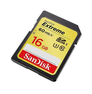 Memoria Sandisk Sd 16 Gb Clase 10 Extreme 60mbs Super Rapida