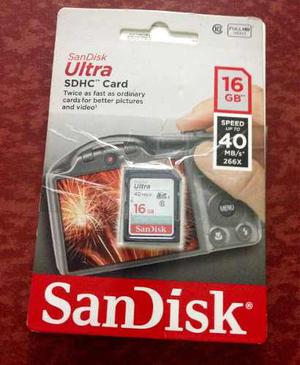 Memoria Sd Sandisk Ultra 16gb P Cámaras Fotografías