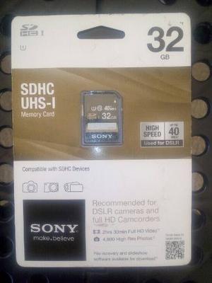 Memoria Sony Sdhc Uhs-i 32 Gb Nueva