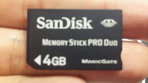 Memoria Stick Pro Duo 4gb Sandisk