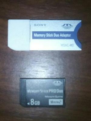 Memoria Stick Pro Duo 8gb + Adaptador
