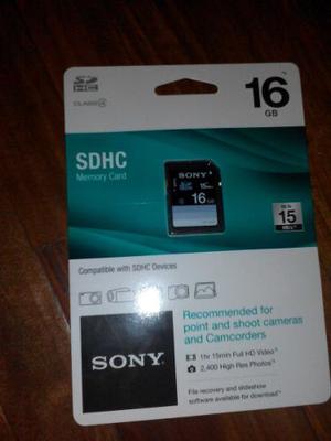 Tarjeta De Memoria Sdhc Sony De 16gb Para Camara