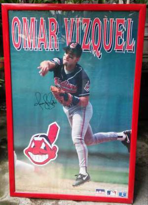 Afiche Autografiafo Omar Vizquel