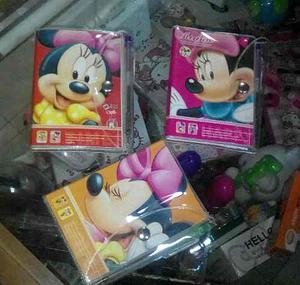 Mini Agendas O Diarios D Minney Y Mickey Mouse Con Boligrafo