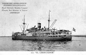 Postal Vintage S.s. El Libertador, Amsterdan