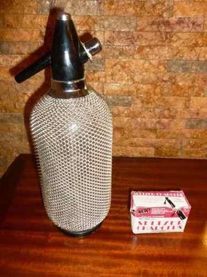 Botella Sifon De Soda Usar Con Gas De Colección Vintage