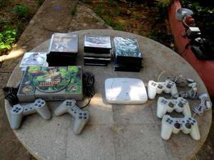 Consola Playstation Y Ps1 Controles Y Peliculas