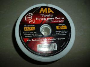 Nylon Para Pesca 1mm Tools Resistencia 37.7 Kg - 100 Metros.