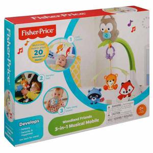 Móvil Musical De Cuna 3 En 1 Woodland Friends Fisher Price