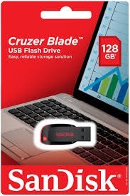 Pendrive Flashdrive Usb Sandisk 128gb Cruzerblade