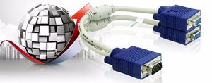 Cable Multiplicador Video Splitter Vga Macho A 2 Vga Hembra