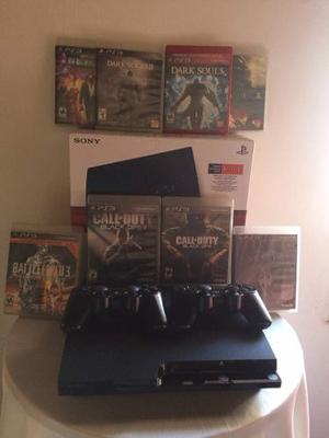 Ps3 Slim 160gb 8juegos 2controles