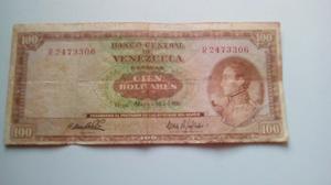 Billete Antiguo 100 Bolivares Mayo/ R