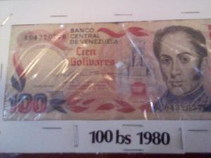 Billete De 100 Bs Rojo 