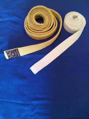 Cinturones Para Karate-do Blanco Y Amarillo