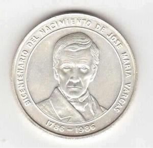 Monedas De Coleccion, Dr Jose Maria Vargas, , Plata Ley