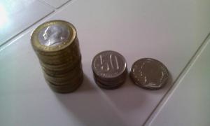 Monedas De Mil Bolívares Borde Dorado