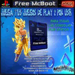 Ps2 Con Chip Free Mcboot Carga Juegos Por Usb Con Hhdd 320g