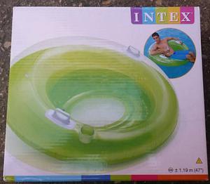 Flotador Inflable Intex Asiento Con Porta Vaso D1,19m +obseq