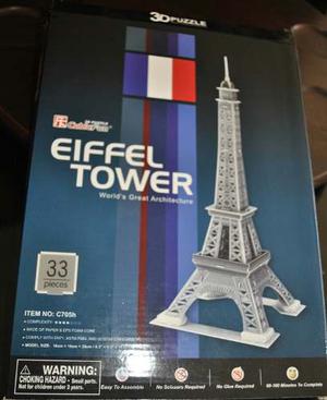Rompecabezas Torre Eiffel 3d Marca Cubicfun Perfecto Estado
