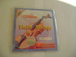 Set Completo De Cuerdas Para Violín Alice A703