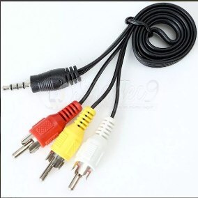 Cable De Audio Rca A Plug 3.5mm Tres Colores 70cm Tienda