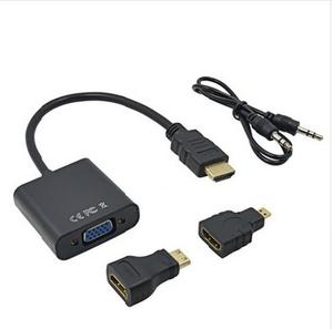Kit Cable Convertidor Hdmi A Vga Con Audio Tablet,ps3,tv