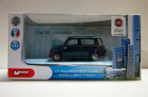 Fiat 500 Giardiniera (azul Oscuro) Mondo Motors-escala 1:43